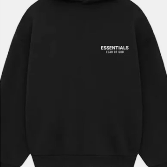 Black essentials fear of god hoodie